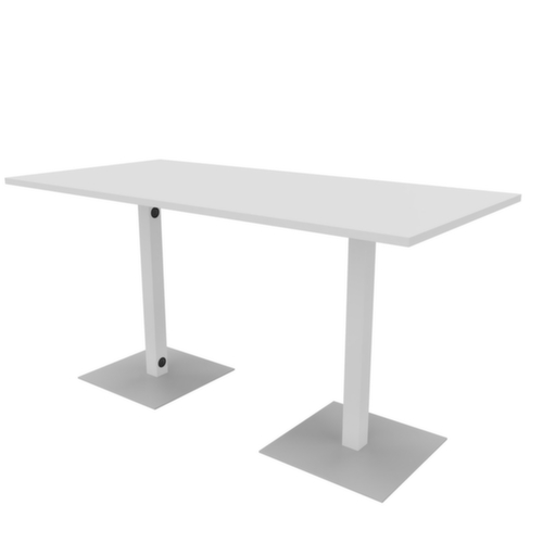 Quadrifoglio Statafel Greko voor vergaderingen, hoogte x breedte x diepte 1070 x 2100 x 1000 mm, plaat wit