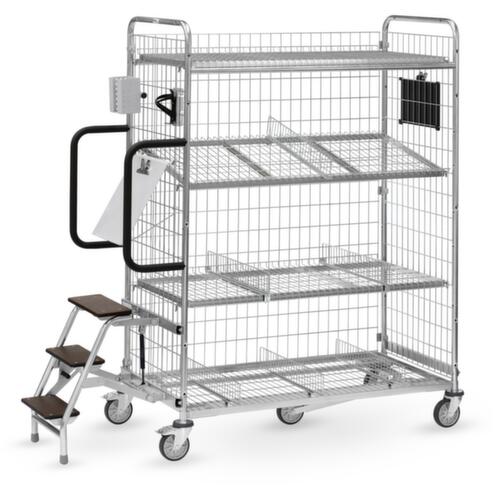 fetra Pickwagen met gaaswanden, draagvermogen 300 kg, 1 etages