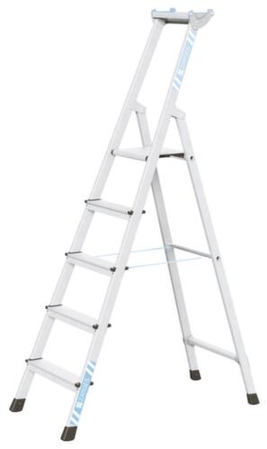 ZARGES Ladder XLstep S eenzijdig te betreden, 5 trede(n) met traanplaatprofiel