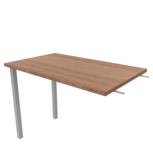 Quadrifoglio Aanbouwtafel Practika voor bureau met 4-voetonderstel, breedte x diepte 1000 x 600 mm, plaat canaletto-hout