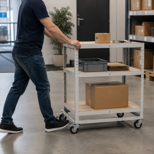 UDOBÄR Etagewagen, draagvermogen 150 kg, 3 etages