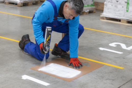Vloermarkeringsset EXTRA PAINT XL® met 6 x 0,75 l verfbussen, zwart