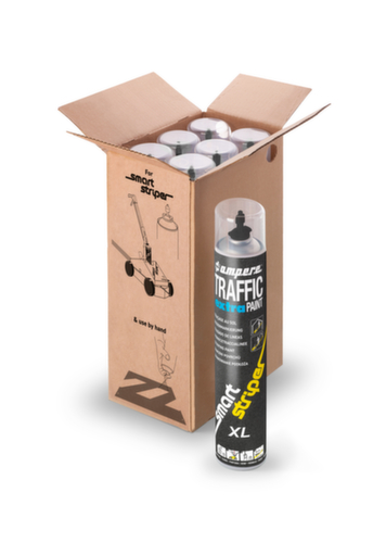 Vloermarkeringsset EXTRA PAINT XL® met 6 x 0,75 l verfbussen, zwart