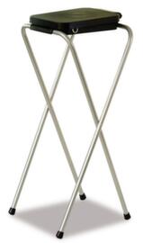 UDOBÄR Vuilniszakstandaard, voor 120-liter-zakken, zilverkleurig, deksel zwart