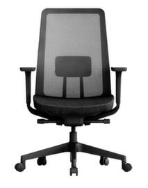 UDOBÄR Bureaustoel K10 met synchroonmechanisme, rugleuning met netbekleding en rugdrager, zwart