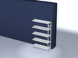 hofe Systeeminhaakstelling in standaard uitvoering, hoogte x breedte x diepte 2000 x 1310 x 435 mm, 5 legborden