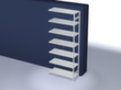 hofe Systeeminhaakstelling in standaard uitvoering, hoogte x breedte x diepte 3000 x 1310 x 535 mm, 7 legborden
