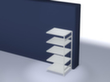 hofe Systeeminhaakstelling in standaard uitvoering, hoogte x breedte x diepte 2000 x 1010 x 835 mm, 5 legborden