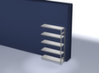 hofe Systeeminhaakstelling in middelzware uitvoering, hoogte x breedte x diepte 2000 x 1310 x 435 mm, 5 legborden