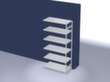 hofe Traversestelling in middelzware uitvoering, hoogte x breedte x diepte 2500 x 1310 x 635 mm, 6 legborden