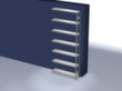 hofe Traversestelling in zware uitvoering, hoogte x breedte x diepte 3000 x 1310 x 335 mm, 7 legborden