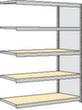 regalwerk Spaanplaten inhaakstelling met legborden, hoogte x breedte x diepte 2000 x 1695 x 526 mm, 5 legborden