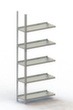 META Schroefstelling voor dossiers aanbouwsectie, 5 vloer, RAL7035 lichtgrijs