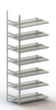 META Schroefbaar vijlenrek Bevestigingsveld voor gebruik aan beide zijden, 7 vloer, RAL7035 lichtgrijs
