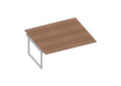 Quadrifoglio Aanbouwtafel Practika voor benchtafel met sledeframe, breedte x diepte 1800 x 1600 mm, plaat canaletto-hout