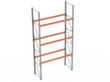 META Palletstelling MULTIPAL voor 12 pallets, 2870 mm breed, 4 opslagniveaus