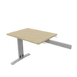 Quadrifoglio Aanbouwtafel Practika voor bureau met C-voetonderstel, breedte x diepte 800 x 600 mm, plaat eiken