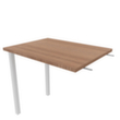 Quadrifoglio Aanbouwtafel Practika voor bureau met 4-voetonderstel, breedte x diepte 800 x 600 mm, plaat canaletto-hout