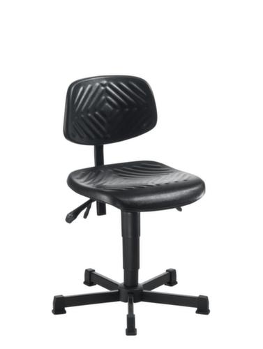 meychair Werkstoel Workster Komplex met zithoekverstelling, zitting PU-schuim zwart, met Kunststof glijders  L
