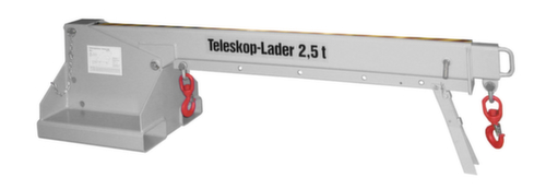 Bauer Schuin verstelbare telescopische kraanarm, draagvermogen 2500 kg, met corrosiebeschermende zinklaag