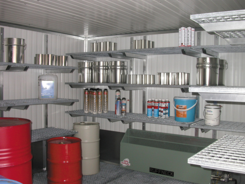 Roosterstelling voor containers voor gevaarlijke stoffen, breedte x diepte 2600 x 500 mm  L