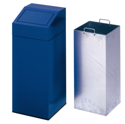Afvalverzamelaar inclusief sticker, 76 l, RAL5010 gentiaanblauw, deksel blauw