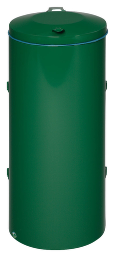 VAR Brandveilige afvalverzamelaar Kompakt, 120 l, RAL6001 smaragdgroen  L