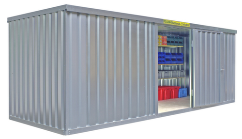 Säbu Verzinkte materiaalcontainer FLADAFI® met openslaande deur