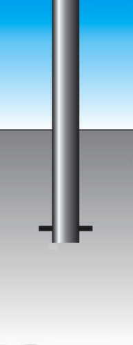 RVS afzetpaal, hoogte 900 mm, om in te betonneren  L