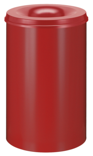 Vlamdovende prullenmand van staal, 110 l, rood, bovendeel rood  L
