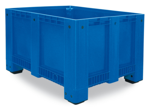 Grote container voor koelhuizen, inhoud 610 l, blauw, 4 voeten  L