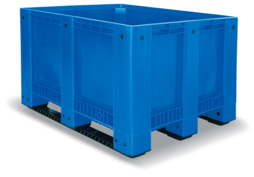 Grote container voor koelhuizen, inhoud 610 l, blauw, 3 sleden  L