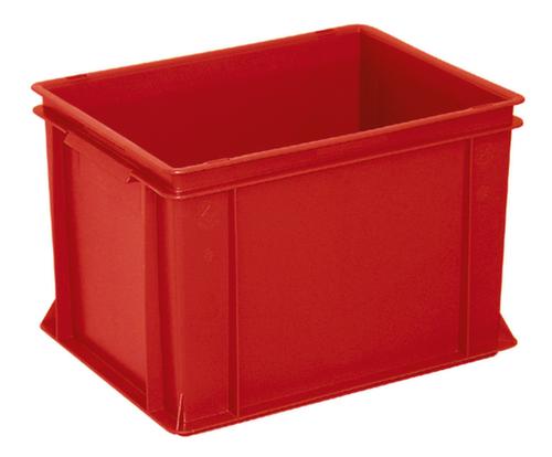 Euronorm stapelcontainers Basic met versterkte geribbelde bodem, rood, inhoud 26 l