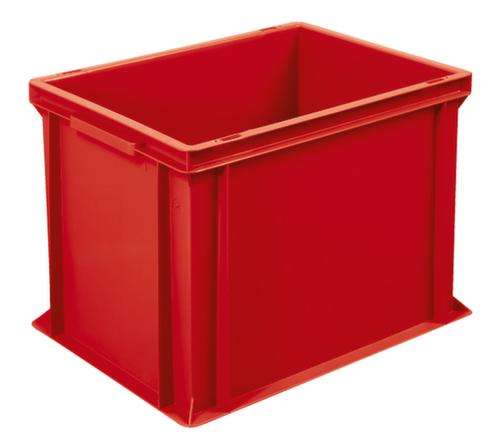 Euronorm stapelcontainers Basic met versterkte geribbelde bodem, rood, inhoud 31 l