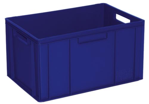 Euronorm stapelcontainers Basic met versterkte geribbelde bodem, blauw, inhoud 63 l