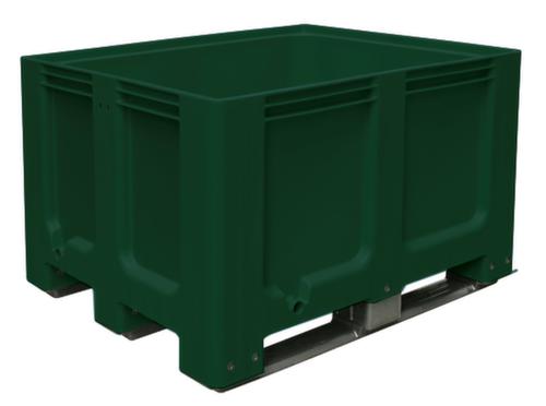 Grote container voor koelhuizen, inhoud 610 l, groen, 3 sleden  L