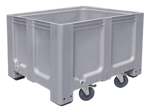 Grote container voor koelhuizen, inhoud 610 l, antraciet, 4 zwenkwielen  L