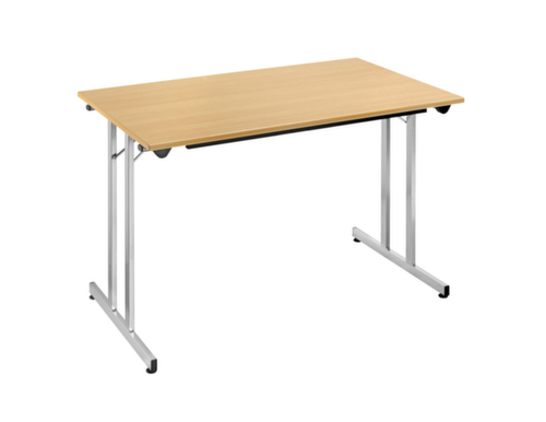 Stapelbare multifunctionele klaptafel, breedte x diepte 1200 x 800 mm, plaat beuken
