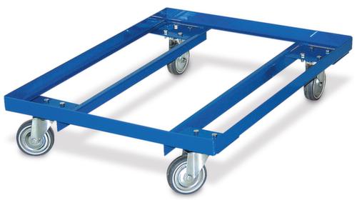 Onderwagen voor euronorm-bakken en pallets, draagvermogen 240 kg, RAL5010 gentiaanblauw  L