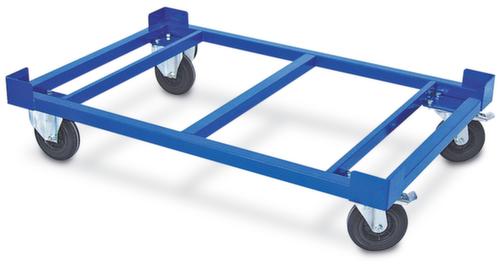 Onderwagen voor euronorm-bakken en pallets, draagvermogen 500 kg, RAL5010 gentiaanblauw  L