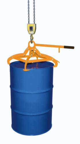 Bauer Vatengrijper voor vaten van 200 liter voor metalen vezel, opname staand  L