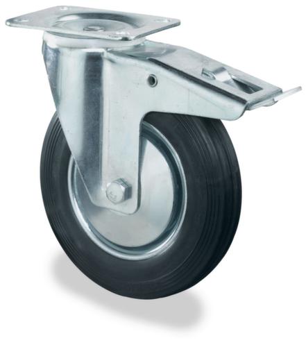 BS-ROLLEN Robuust massief rubberen wiel, draagvermogen 50 kg, massief rubber banden  L