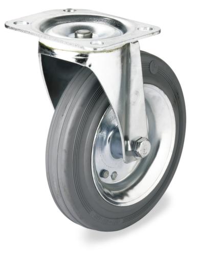 BS-ROLLEN Niet-strepend massief rubberen wiel, draagvermogen 135 kg, massief rubber banden  L
