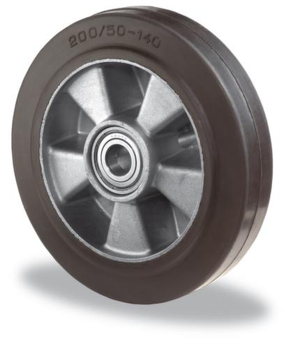 BS-ROLLEN Elastisch massief rubber wiel voor zwaar gebruik  L