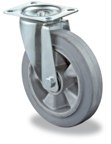 BS-ROLLEN Niet-strepend elastisch massief rubberen wiel, draagvermogen 220 kg, elastiek banden  L