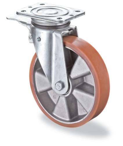 BS-ROLLEN Polyurethaan wiel met aluminium velg, draagvermogen 280 kg, polyurethaan banden  L