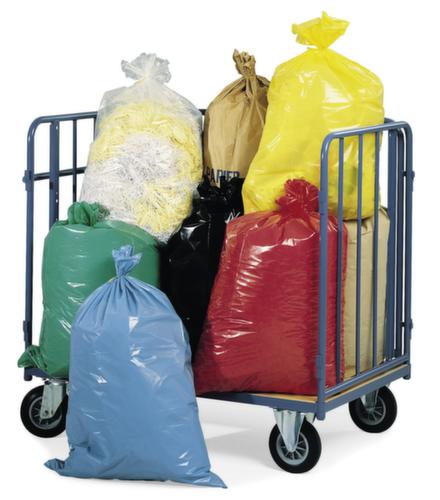 Kunststof afvalzakken met een inhoud van 120 liter, 120 l, geel  L