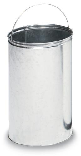 Pedaalemmer met scharnierend deksel van roestvrij staal, 22 l, zilverkleurig  L