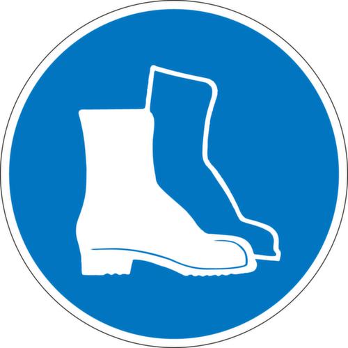 Gebodsbord voetbescherming verplicht, sticker  L