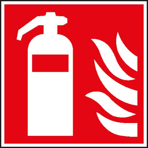 Brandbeveiligingsbord SafetyMarking® brandblusser, sticker, lang nalichtend  L